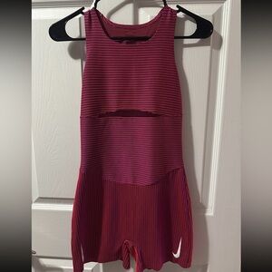 Nike Pink Striped Tennis Jumpsuit- M